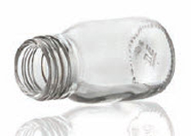 60 ml syrup bottle, clear, type 3 moulded glass