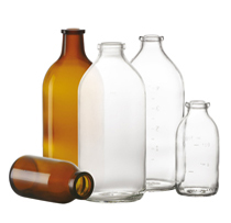 500 ml infusion bottle, clear, type 1 moulded glass