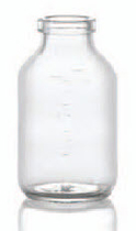 250 ml infusion vial, clear, type 2 moulded glass