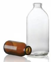 250 ml infusion vial, clear, type 2 moulded glass