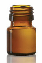 15 ml dropper bottle, amber, type 3 moulded glass
