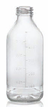1000 ml plasma bottle, clear, type 1 moulded glass