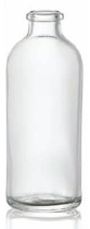 75 ml aerosol bottle, clear, type 3 moulded glass