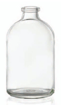 50 ml injection vial, clear, type 2 moulded glass