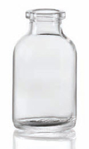 10 ml injection vial, clear, type 1 moulded glass