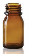 10 ml dropper bottle, amber, type 3 moulded glass