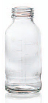 500 ml plasma bottle, clear, type 1 moulded glass