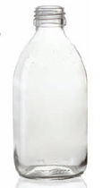 225 ml syrup bottle, clear, type 3 moulded glass