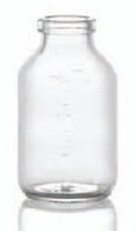 Picture of 100 ml infusion vial, clear, type 2 moulded glass