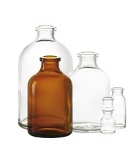Picture of 100 ml injection vial, clear, type 2 moulded glass