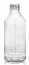 Picture of 100 ml plasma bottle, clear, type 3 moulded glass