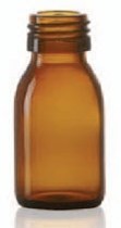 Picture of 100 ml syrup bottle, amber, type 3 moulded glass