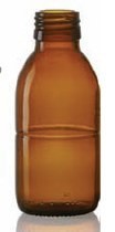Picture of 100 ml syrup bottle, amber, type 3 moulded glass