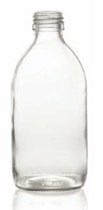 Picture of 1000 ml syrup bottle, clear, type 3 moulded glass