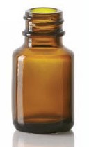 Picture of 3/5 ml diagnostic bottle, amber, type 1 moulded glass
