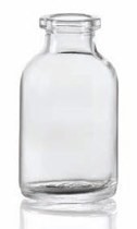 Picture of 30 ml injection bottle, clear, type 1 moulded glass